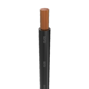Solar PV Cable, Class B Stranded Copper Conductor, 2000 Volts, 8 AWG size Single Conductor, Black Sheathing, UV Stabilized, XLPO Insulation, UL 44 / UL 4703 / ASTM-B8 Rated